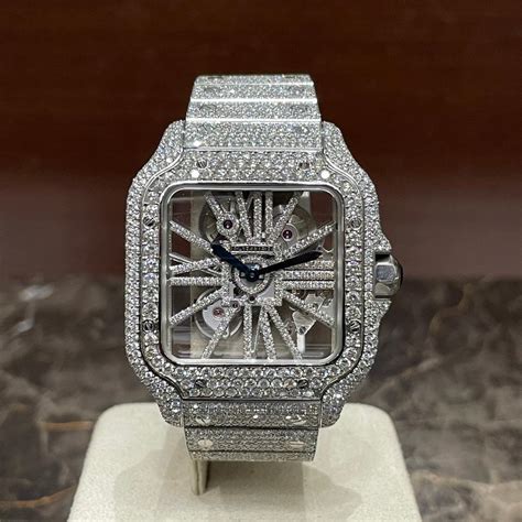 cartier skeleton iced out.